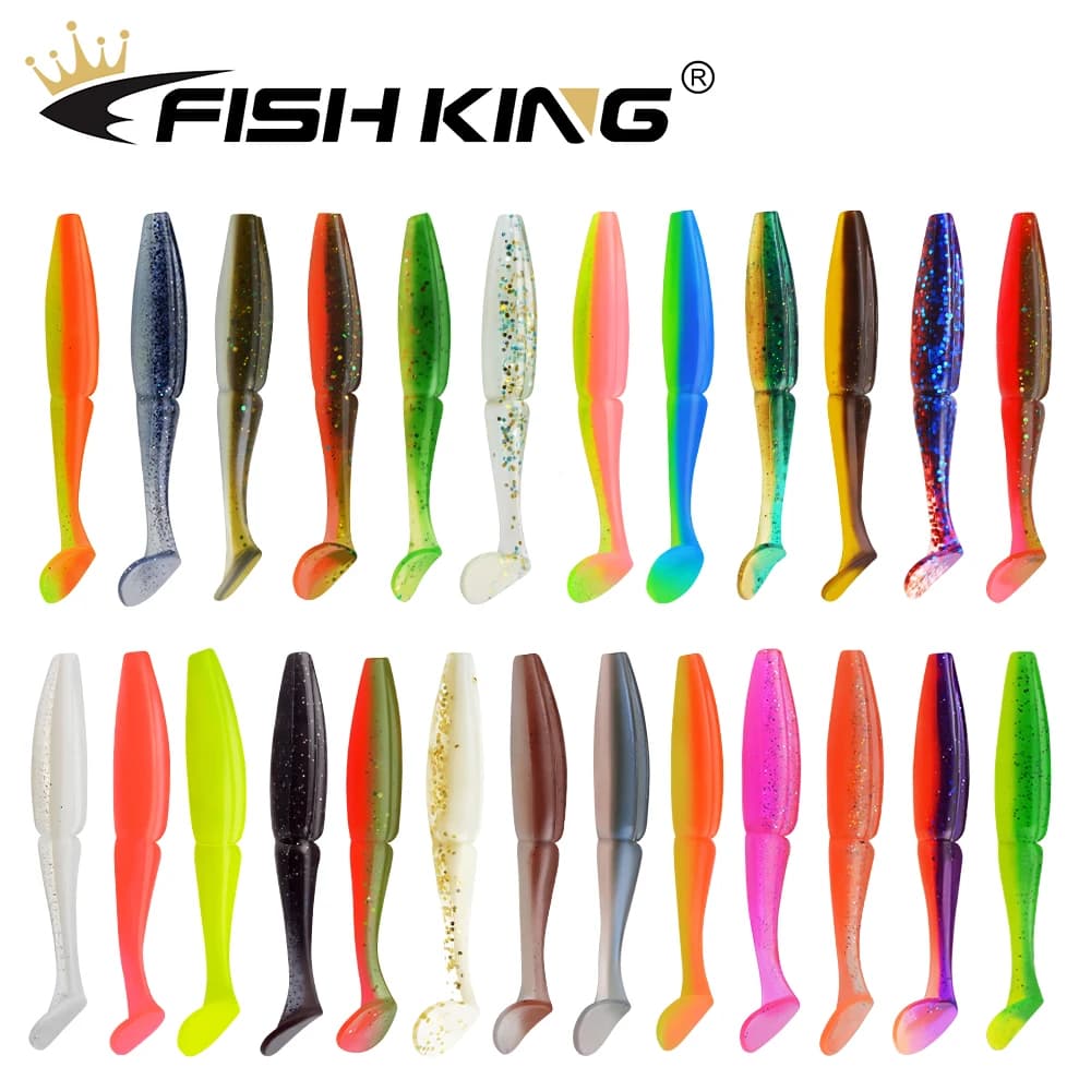 FISH KING richiamo morbido di pesca 90mm 105mm esca morbida Silicone Wobbler Bass esca artificiale luccio pesca richiamo morbido attrezzatura da pesca