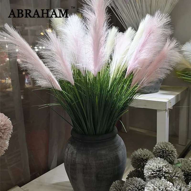 90 cm 5 heads large artificial plants plastic bouquet onion grass rod fake branch of a wedding flower tree for home autumn furniture