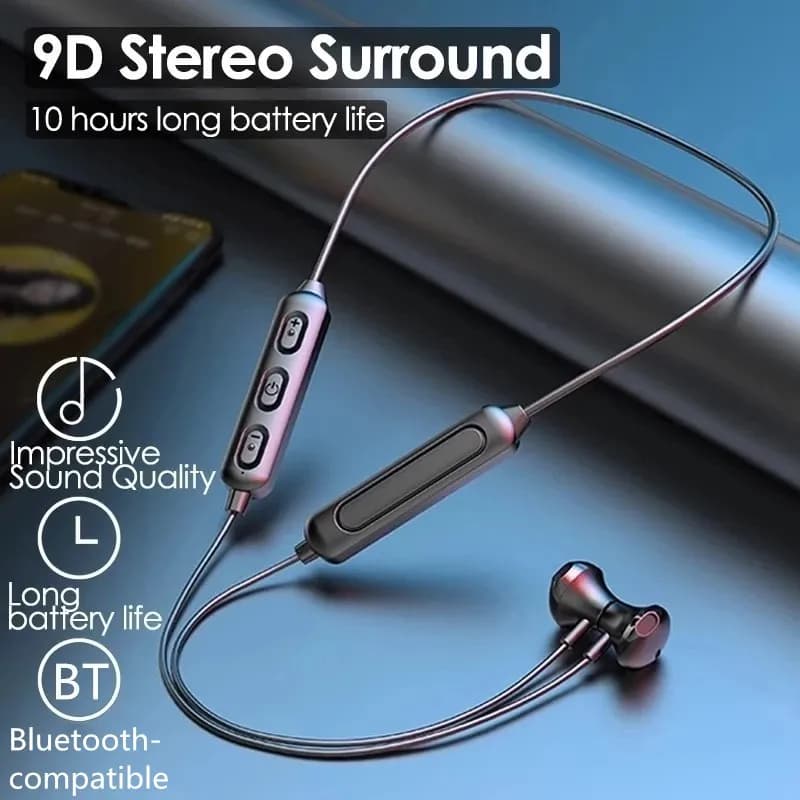 Auricolari Bluetooth 5.0 senza fili sport magnetici cuffie da corsa IPX5 cuffie da collo impermeabili cuffie per la riduzione del rumore