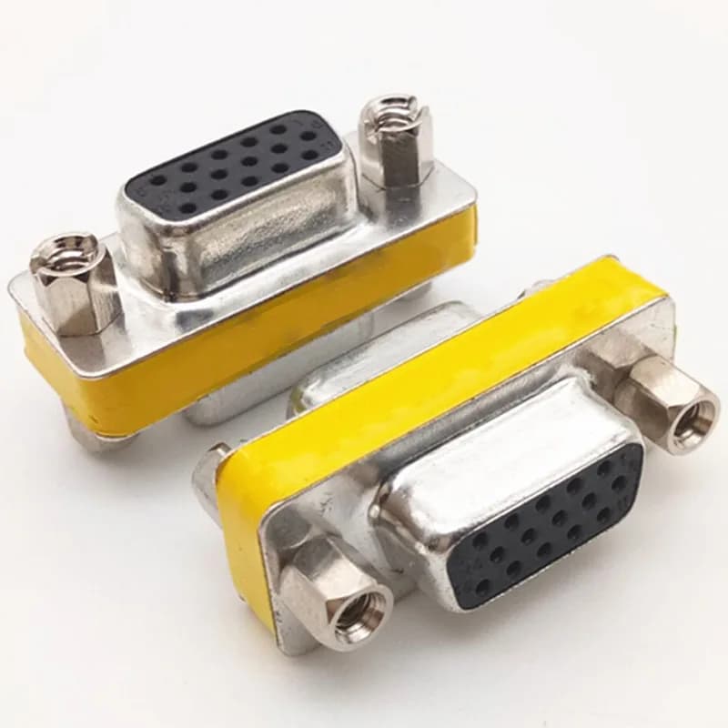 2pcs Female VGA HD 15 Spille Gender Changer Converter HDMI Cable Connector Adapter