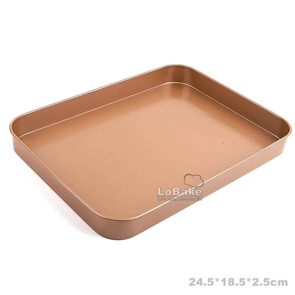 10 pollici 2,5 cm di altezza angolo filettato rettangolo nonsitck teglia in alluminio rotolo torta formaggio torta stampo per torta cheesecake teglia Bakeware