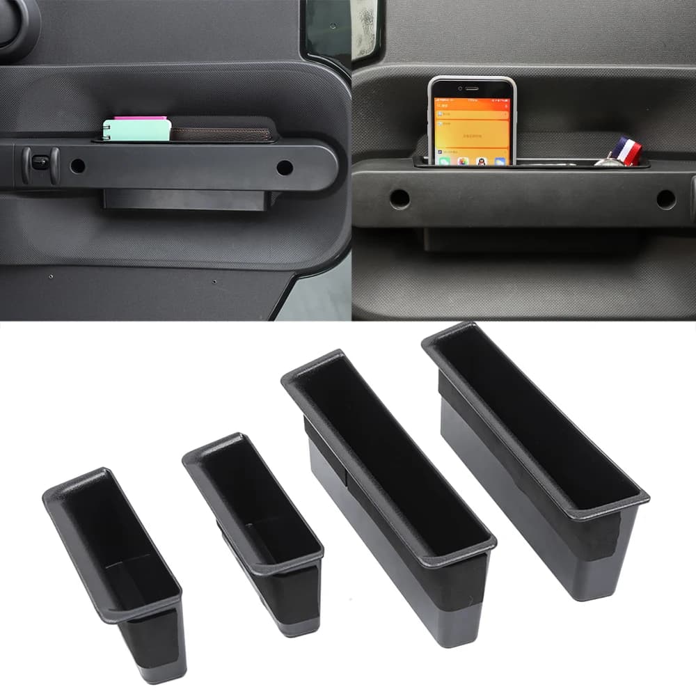 Scatola di immagazzinaggio della maniglia della portiera della macchina stivaggio riordino per Jeep Wrangler JK 2007 2008 2009 2010 2/4 porte accessori interni ABS nero