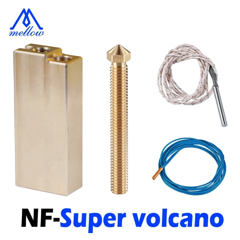 Ugello blocco termico Super Volcano riscaldatore 12V/24V 80W + termistore ATC Semitec 104GT-2 per stampante 3D V6 Super Volcano Hotend