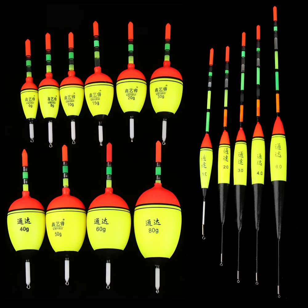 1PC 2 Styles Eva Foam Luminous Ball Boia Bobber Night Glowing Light Stick Floating Floats Outdoor Camping Fishing Accessories