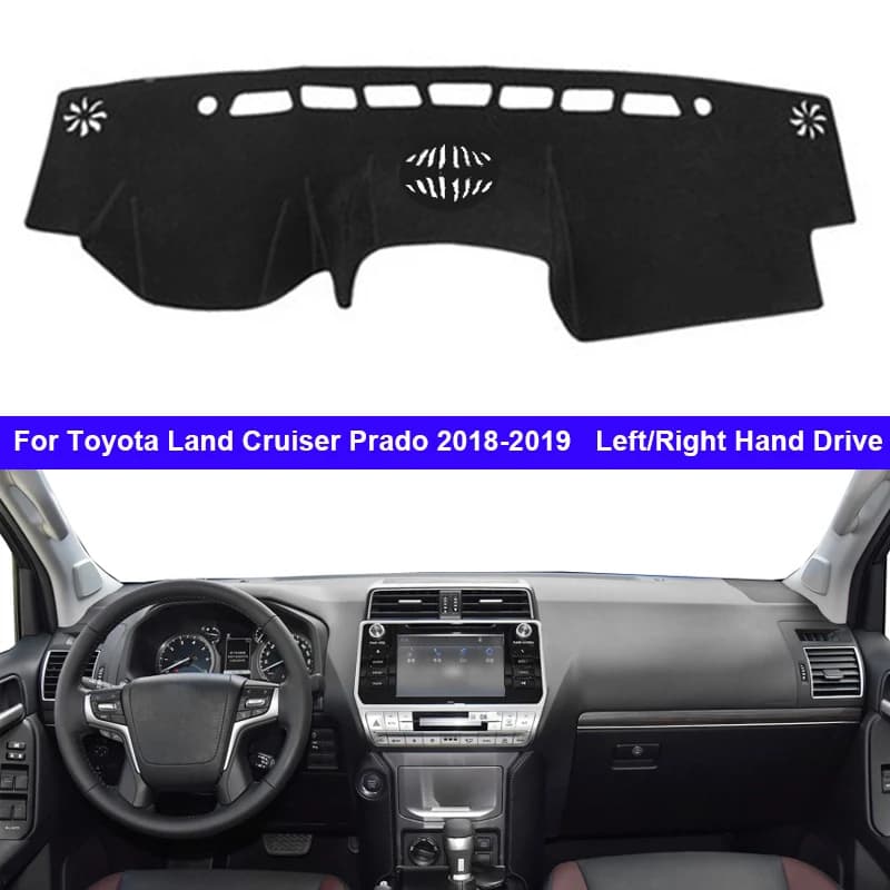 Auto Interno Cruscotto Copertura Per Toyota Land Cruiser Prado 2018 2019 Auto Dash Zerbino Tappeto Del Capo Anti-sole Sole ombra Dash Zerbino 2015
