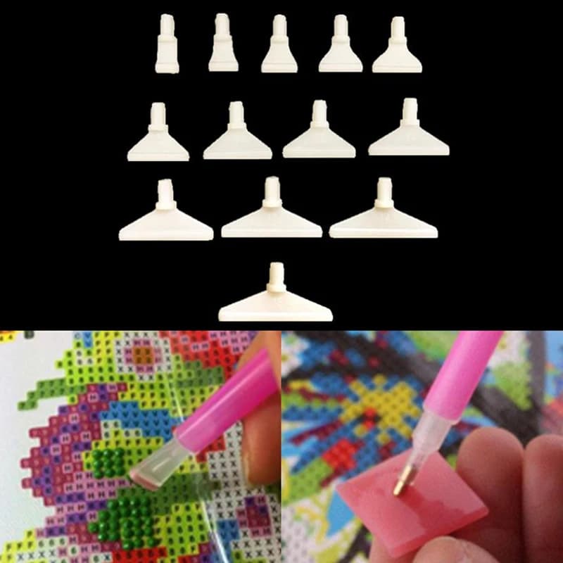13 pezzi di ricambio per punte da ricamo punte per trapano per pittura diamante 5D fissaggio a punto croce strumento rapido forniture per artigianato fai da te