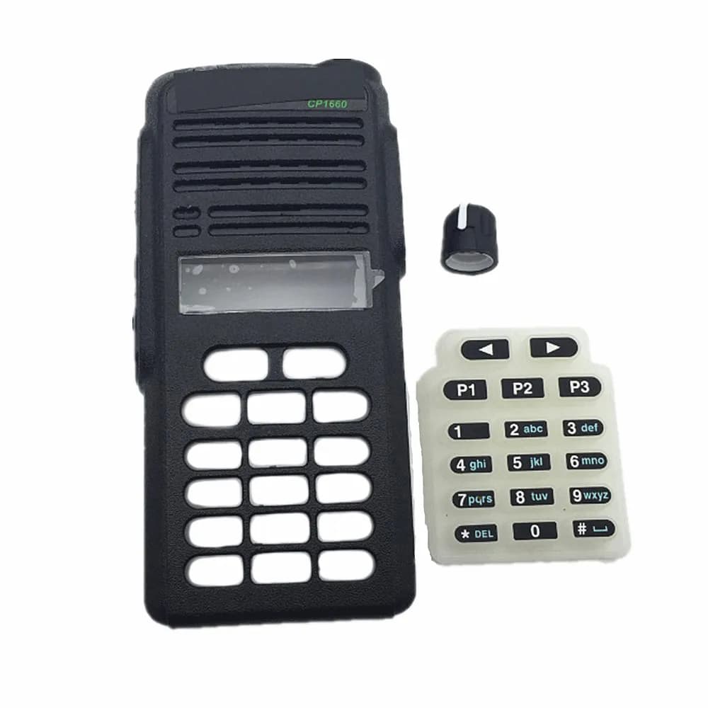 Custodia anteriore Custodia Cover Shell con manopola Numero digitale Tasto tastiera per Motorola CP1600 CP1660 CP1668 Radio Walkie Talkie