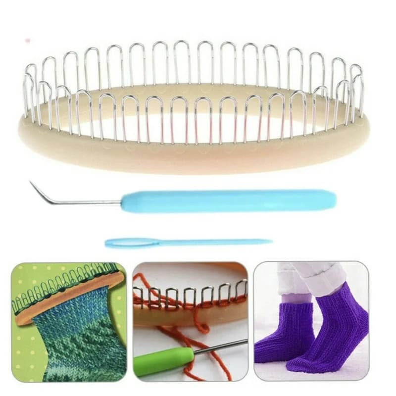 Kit telaio per maglieria per tessitura calzino con Knitpick e ago accessori per maglieria per uso domestico cappello manica tessitore ago uncinetto Pin
