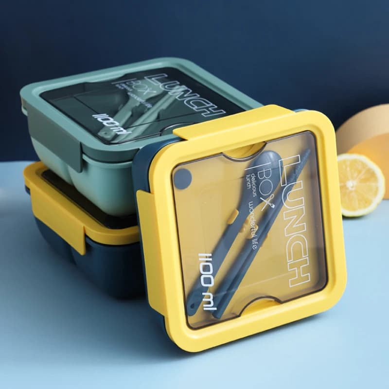 Esterno portatile scatola di pranzo di stile Giapponese di trasporto libero Studente bambini Piazza bento box Grano Materiale di Paglia a Prova di Perdite di conservazione degli alimenti contenitori