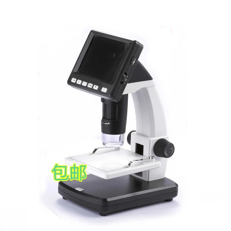 Supporto Da Tavolo 3.5 "LCD Digitale Microscopio 10-300X fino a 1200x Ingrandimento 5M Risoluzione e Misurazione di Scheda di Memoria