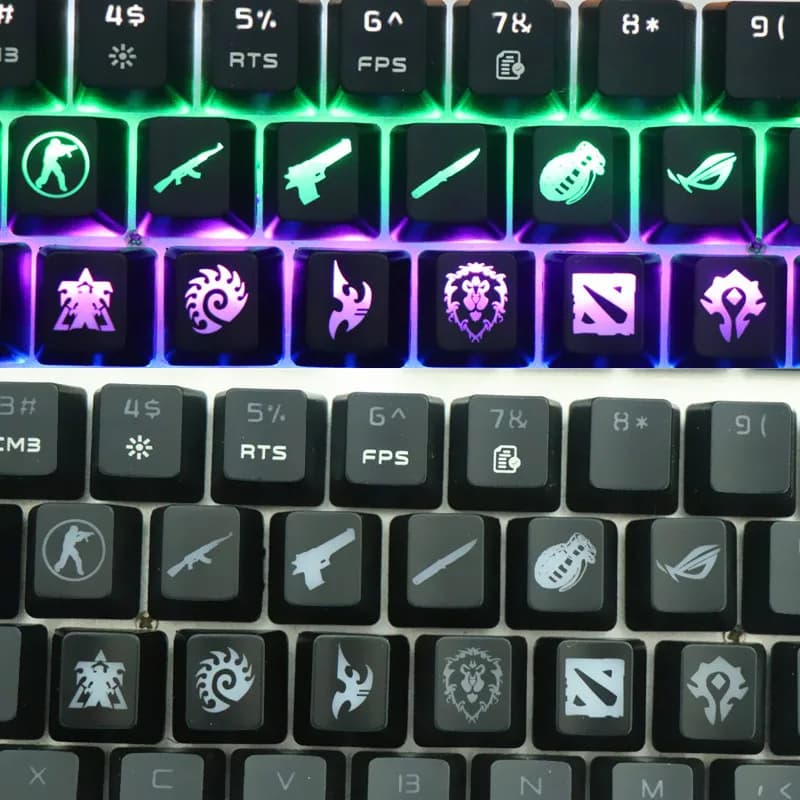 CS GO Gaming Keycaps Personalizzato ABS Retroilluminato Keycap Per World Of Warcraft DOTA Gaming Key Caps Per Tastiera Meccanica Key Cap