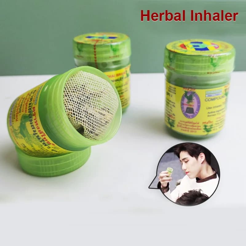 THAILAND Inalatore Inalatore A Base di Erbe Hong Thai Tradizionale Flusso del Naso malatico rinfrescante Essenze Rinfrescanti