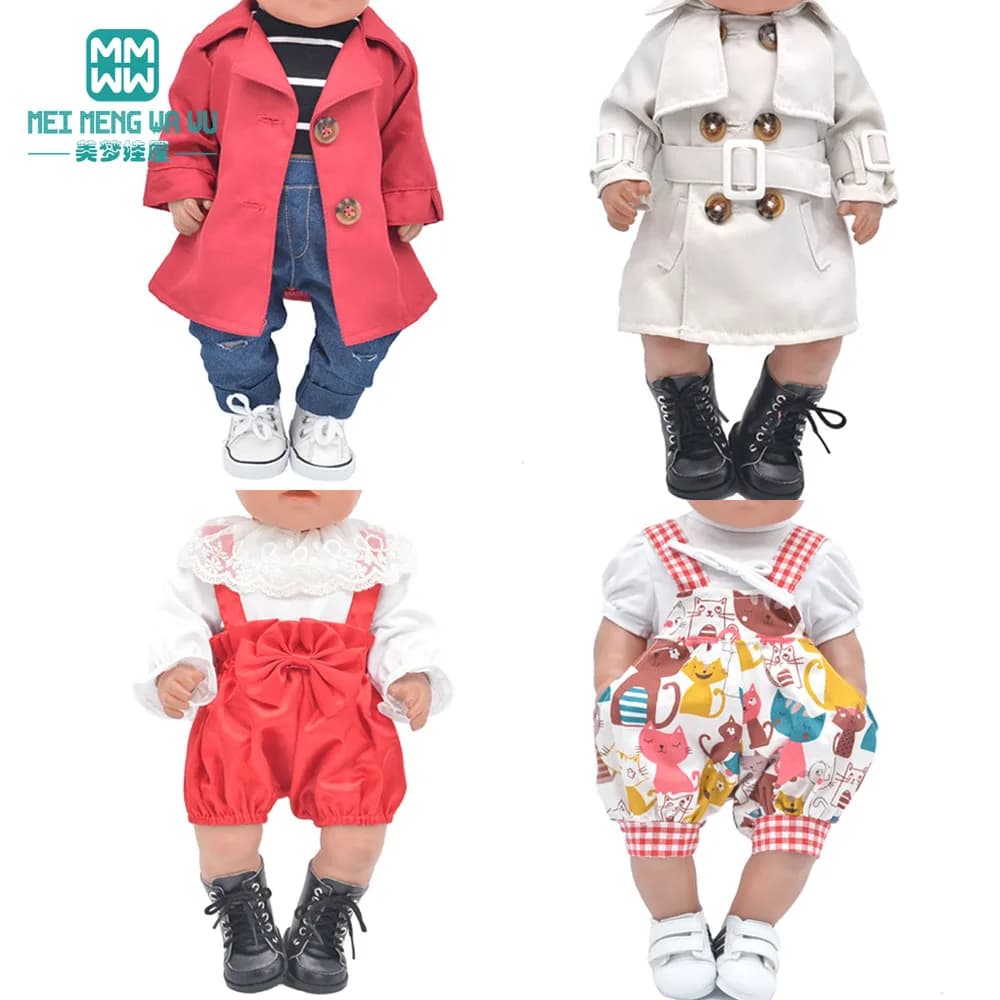 Toys Doll Clothes For 43-45cm New Born Doll and American Doll Coats, skirts, jeans T-shirt gift