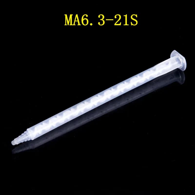 100pcs 153mm MA6.3-21S Plastic Resin Static Mixer Mixing Nozzles Set for Epoxy Resin Adhesive Tool 50ml