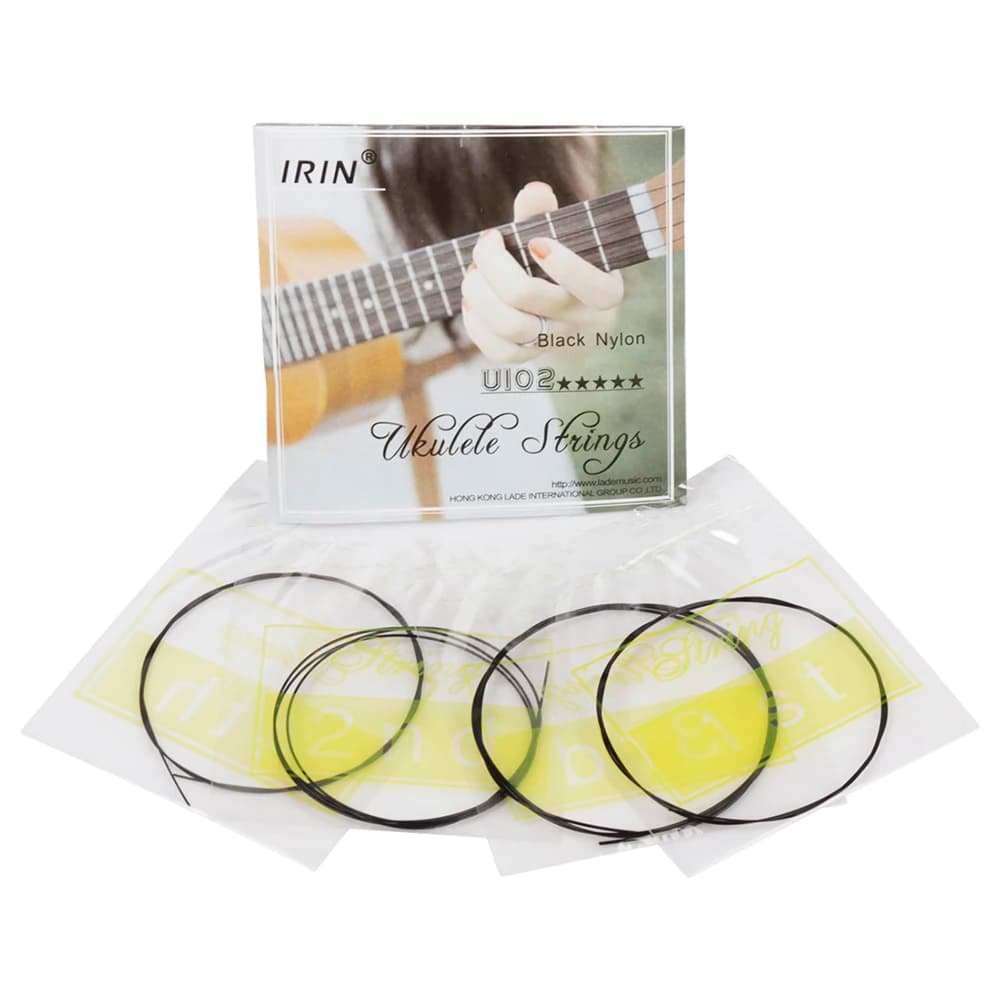 IRIN Corde per Ukulele in Nylon Nero 4 Corde per Chitarra Hawaiana Accessori per Strumenti a Corde Parti di Ricambio