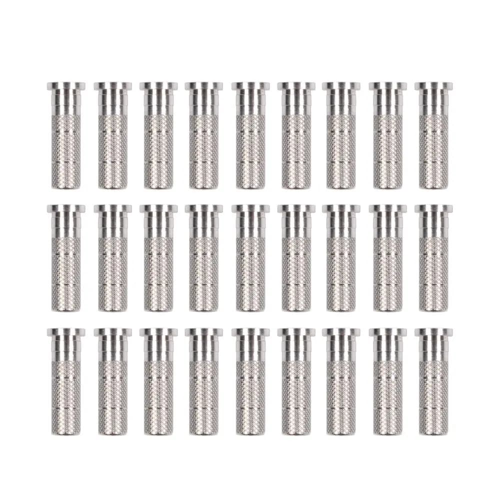 30/60pcs Carbon Arrow Inserts Aluminum Material Connecting Arrow Tips 6.2mm Dia. for Take Down Bow Hunting