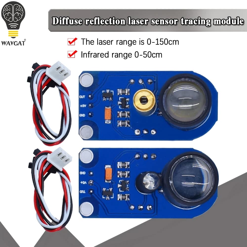Rilevamento e riconoscimento grigio della distanza per evitare ostacoli del modulo di tracciamento del sensore laser a riflessione diffusa per arduino