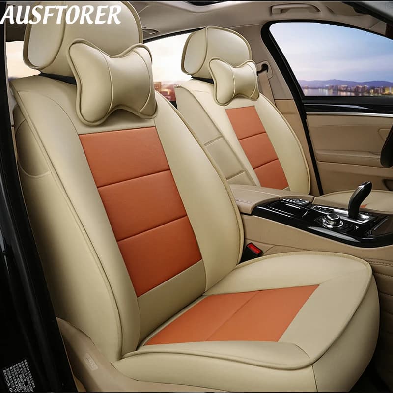 Seat cushions in cowhide leather and PVC for Mercedes-Benz Car Seat Cover Sets Car Mounts Accessories All 3 rows