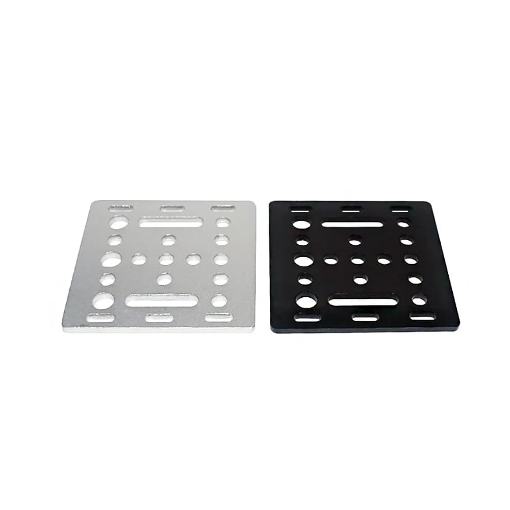 Parte della stampante 3D Openbuilds piastra a cavalletto con scanalatura a V 20mm sabbiatura nera 65.5mm x 65.5mm x 3mm senza ruota Dropshipping