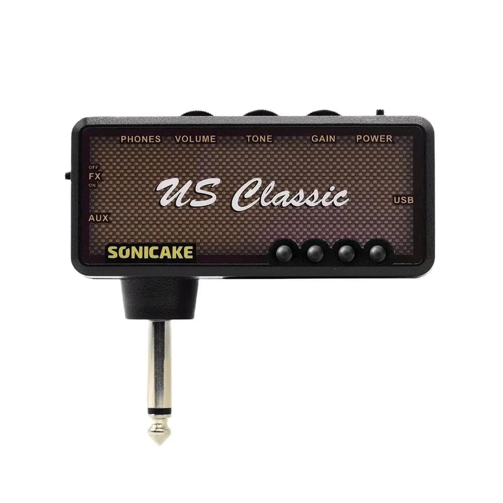 SONICAKE US Classic Plug-In USB ricaricabile portatile tasca per chitarra cuffie Amp effetti camera da letto Carry-On QAP-02