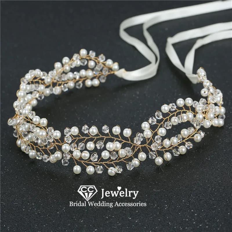 CC Fasce Accessori per capelli da sposa per le donne Gioielli di fidanzamento Capelli da sposa Perline Fasce per capelli Copricapo alla moda M162