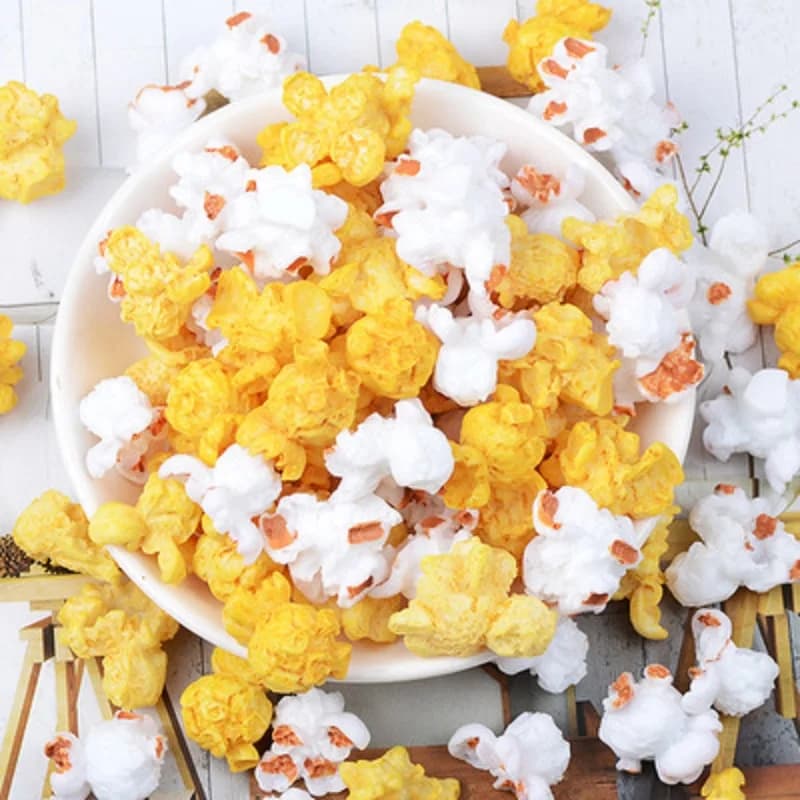 10 pz/lotto Charms Popcorn Grano Aggiunta Slime Forniture Decorazione FAI DA TE per Slime Accessori di Riempimento In Miniatura Giocattolo Del Capretto