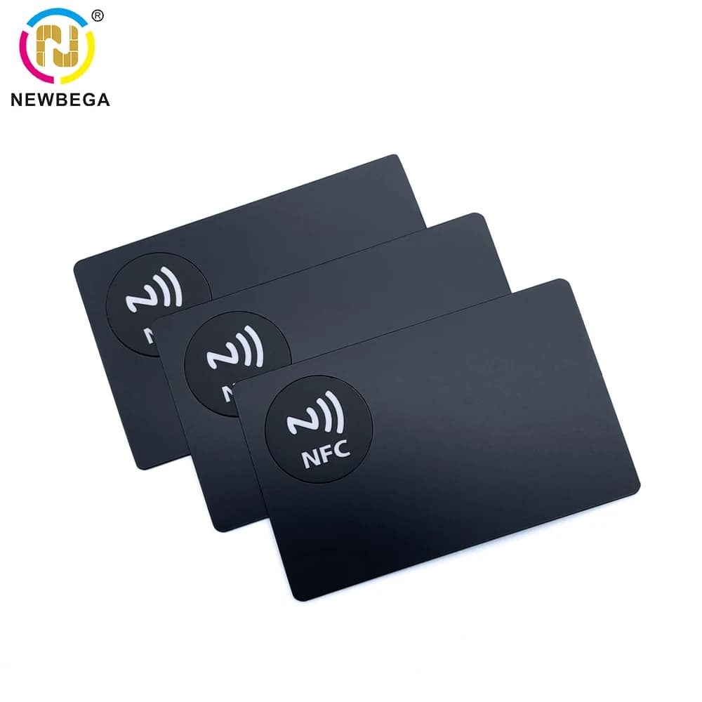 5PCS Metallo NFC Card NFC 215/216 Chip, Contatto SLE4442 chip, Smart Business Social Digital Card, 13.56MHZ