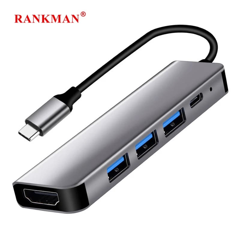 USB C Hub at HDMI 4K, Splitter Compatible with USB 3.0 Type C, PD Charging Station for MacBook, iPad, Samsung S20, Dex TV, Laptop