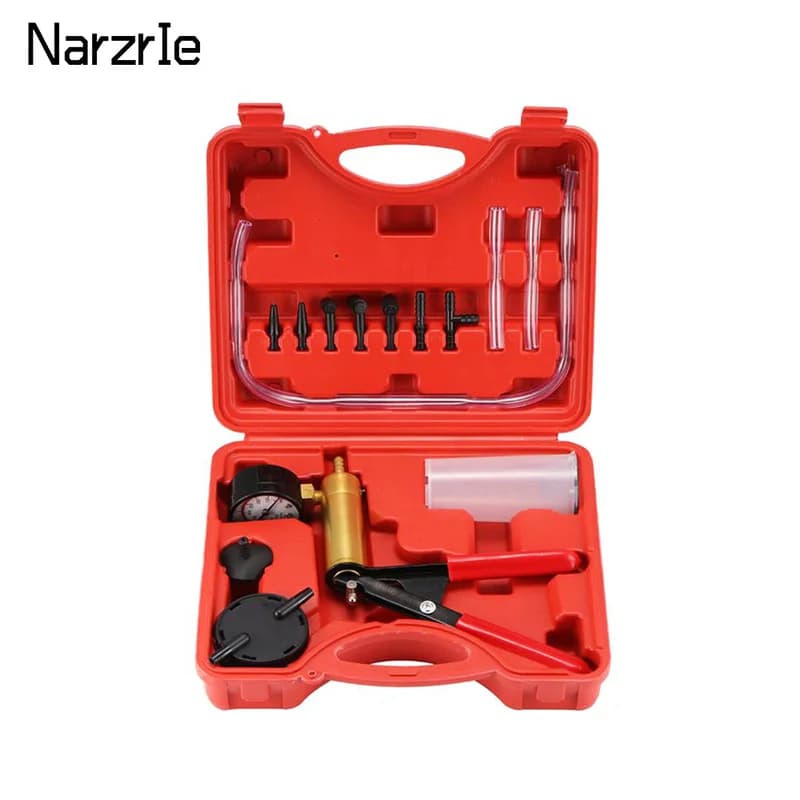 Auto Auto tenuto in mano pompa a pistola a vuoto pompa in alluminio corpo pressione vacuometro serbatoio fluido Tester Kit strumenti