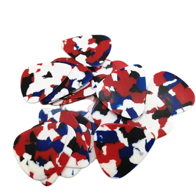 Plettri per chitarra in celluloide coriandoli, sfusi, blu, rosso, 0,71 mm, plettro mediatore per basso, ukulele, 200 pezzi
