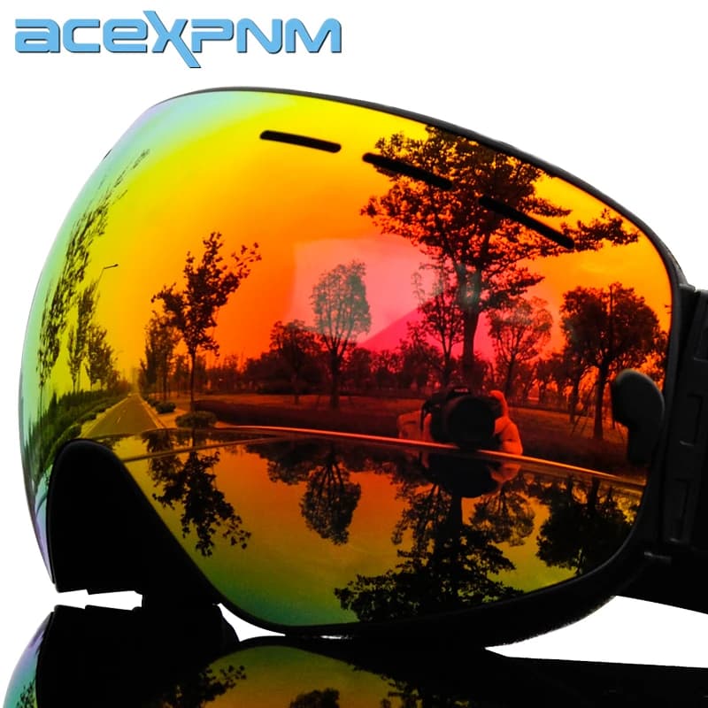 2019 di marca Occhiali Da Sci Specchio UV400 Anti-fog Grande Maschera Da Sci Occhiali da Sci Occhiali Donne Degli Uomini della Neve Snowboard Occhiali 3 Lens