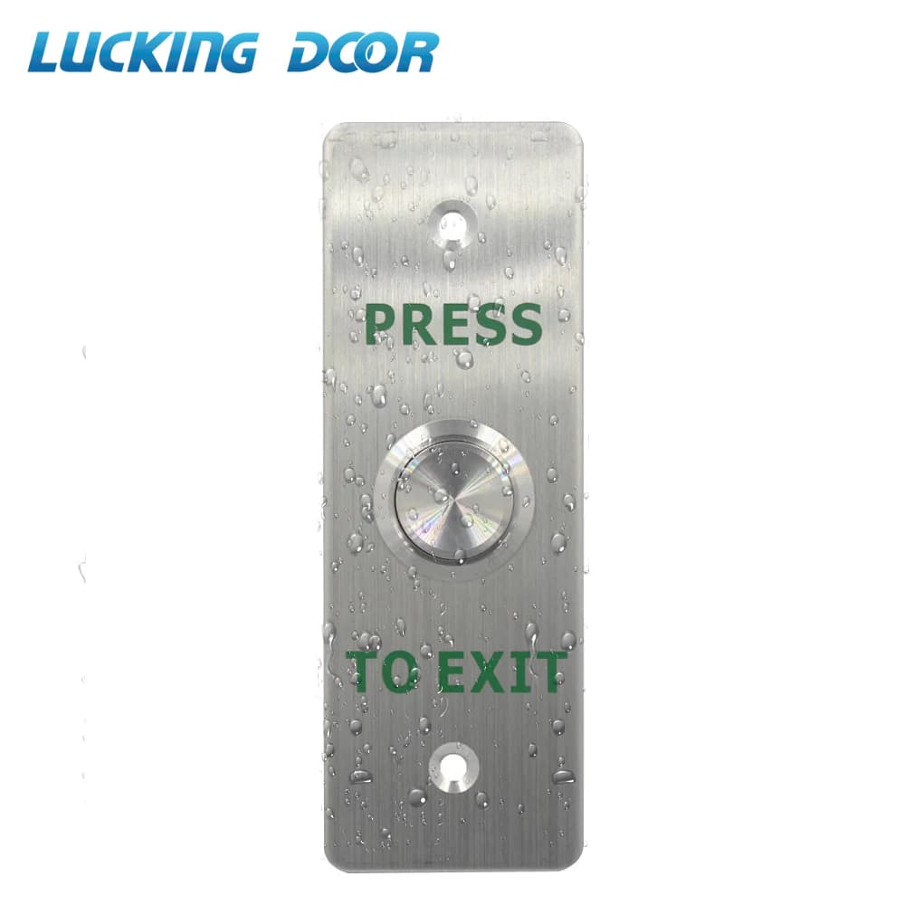 Interruttore a pulsante con pulsante di uscita per porta in lega di acciaio inossidabile impermeabile IP66 115x40mm per la sicurezza