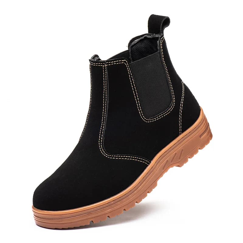 uomo moda puntale in acciaio stivali antinfortunistici da lavoro scarpe antinfortunistiche in morbida pelle lavoratore sicuro chelsea boot piattaforma botas seguridad uomo