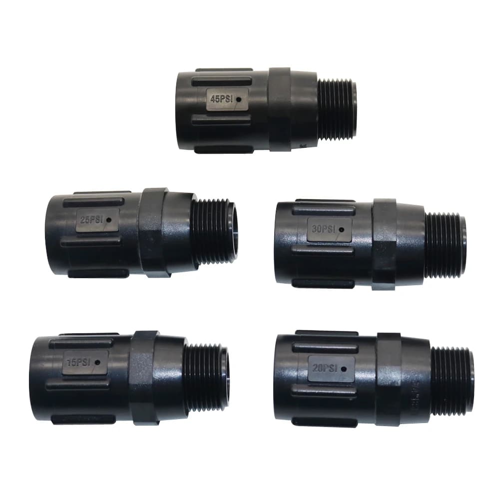 3/4" BSP Thread Low Velocity Pressure Regulating Valve Agricultural Drip Irrigation Pressure 15/20/25/30/45PSI Reducing Valves