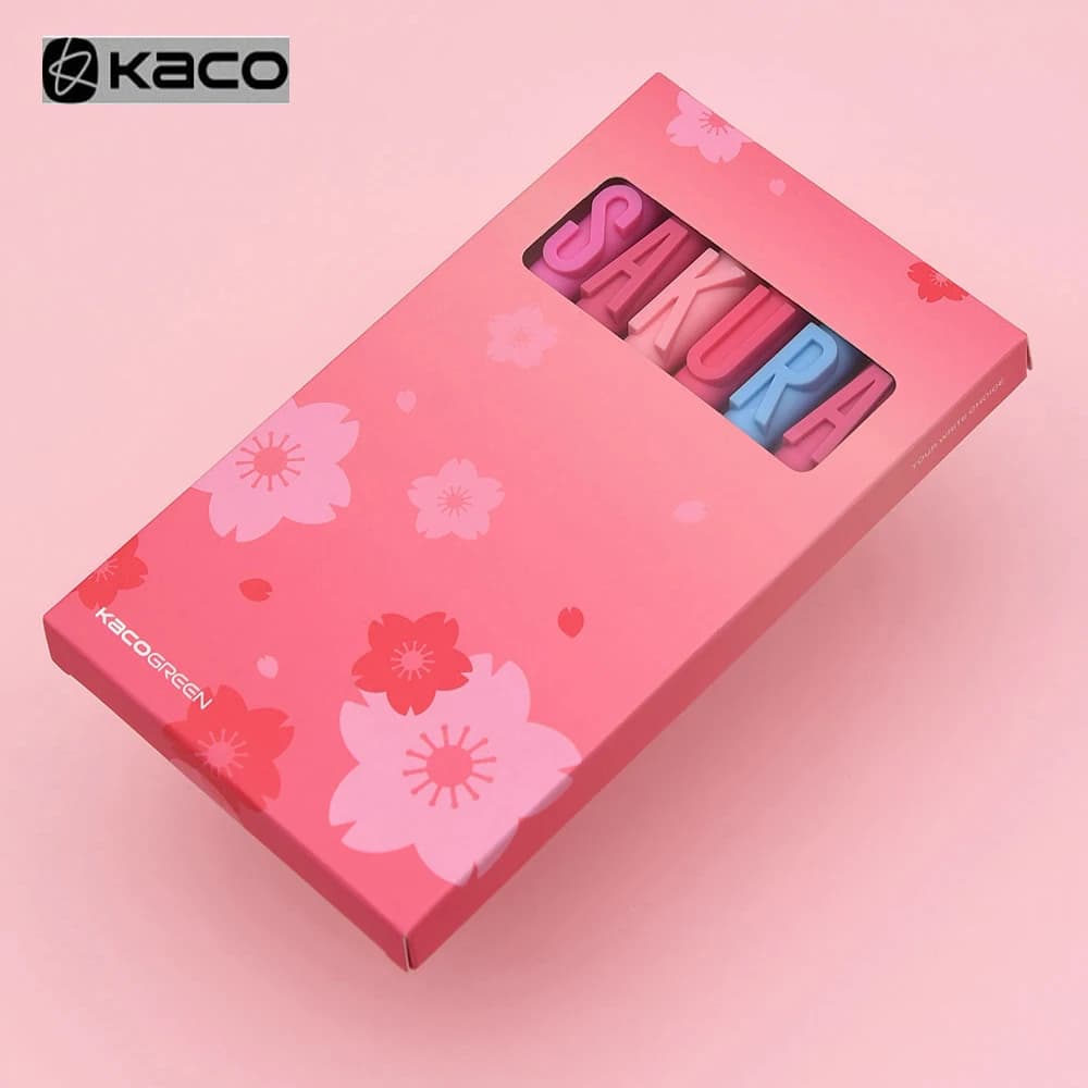 KACOGREEN SAKURA penna Gel penna inchiostro nero Kaco Core durevole penna firma ricarica ricarica nera per forniture di cancelleria per ufficio Shcool