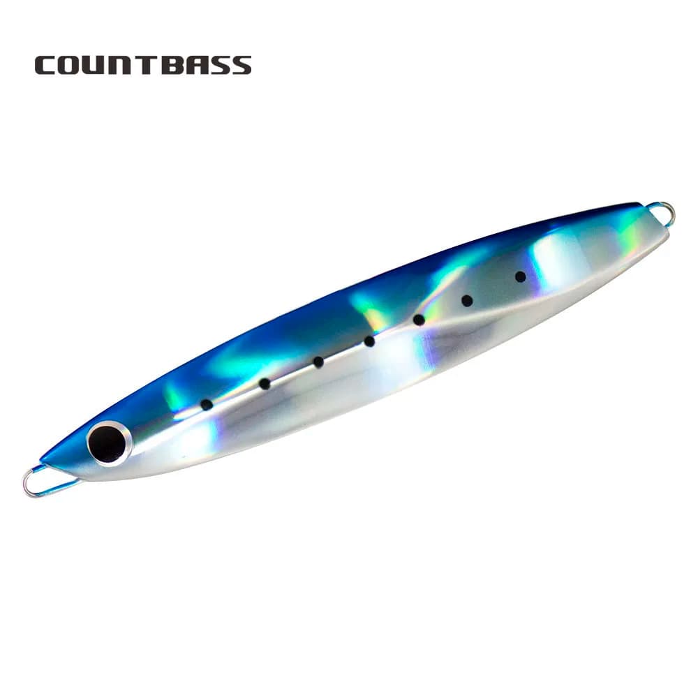 COUNTBASS Jigging Esche da pesca 60g 80g 100g 120g 150g, Maschere per scivoli in acqua salata Leurre Esca per pesci in metallo Snapper Lure