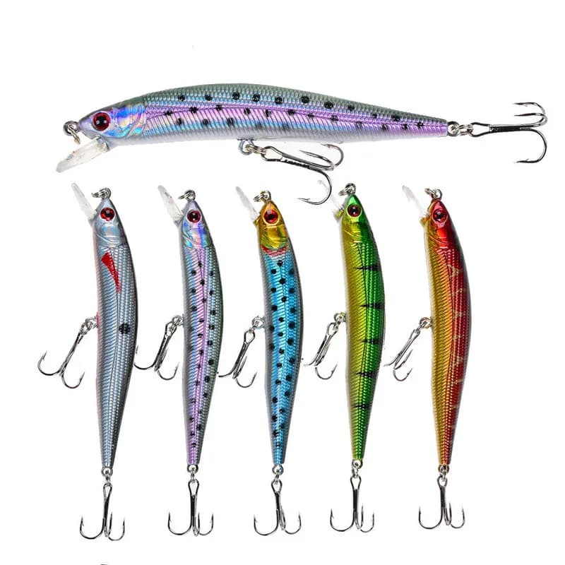 1 pz Sinking Minnow Fishing Lure 10cm/8.5g Isca artificiale Hard Bait Bass Wobblers occhi 3D Crankbait Carp Pike Tackle