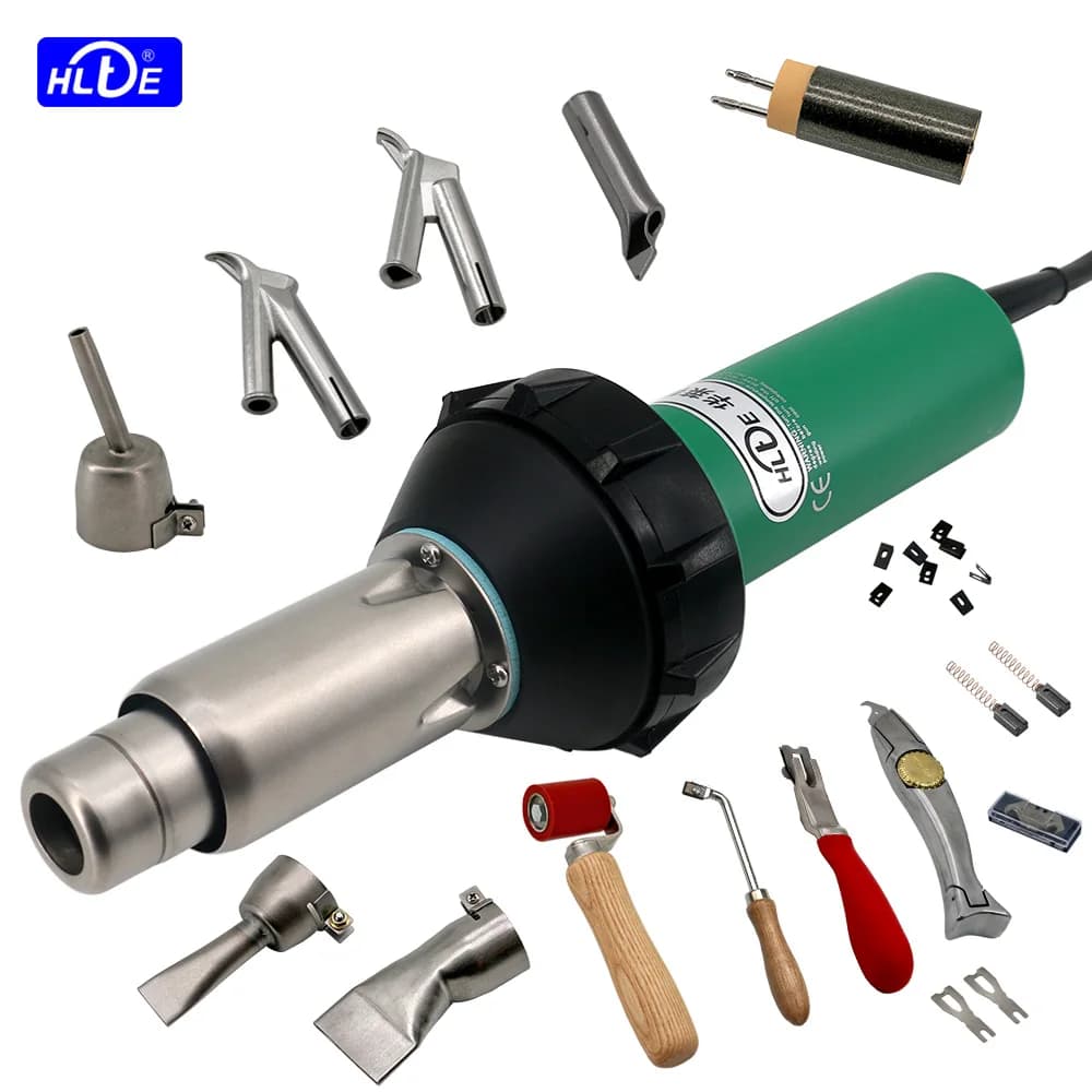HLTE 230V 2000W Pistola per saldatura in plastica Pistola termica per torcia ad aria calda Saldatore per pavimento in vinile PVC, PP, geomembrana del serbatoio dell'acqua PE
