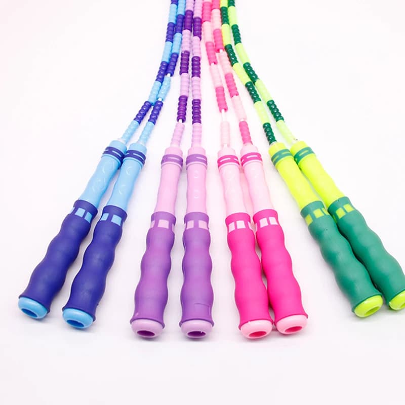 Jumping Corde with Segmented Beads without Groovies for Kids Fitness Jumping Corda for Men and Women Adjustable Length Weight Loss