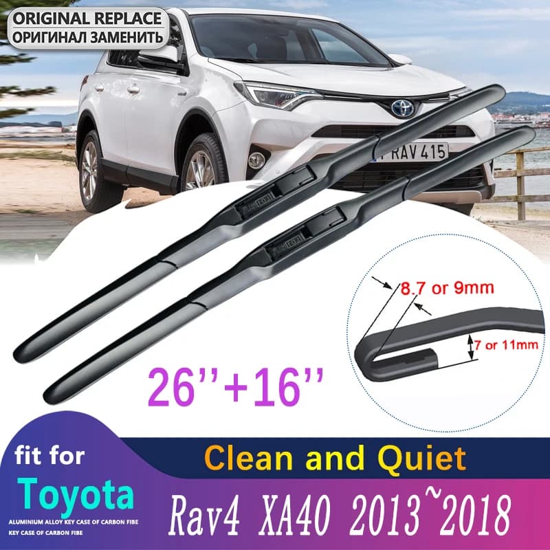 Spazzole tergicristallo per Toyota Rav4 XA40 2013 ~ 2018 RAV 4 40 2014 2015 2016 2017 Parabrezza anteriore Parabrezza Spazzole Articoli per auto