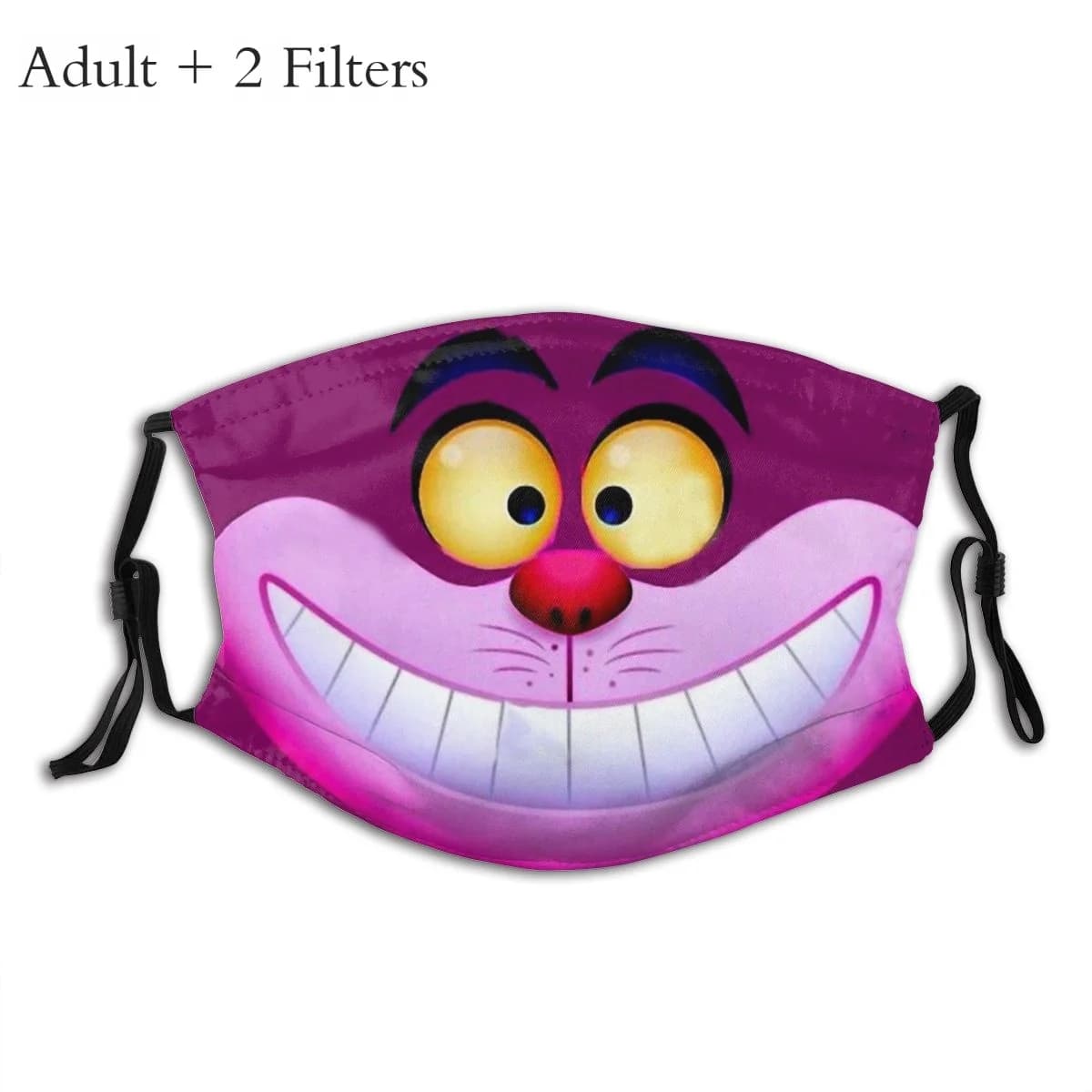 Maschera viso bocca sorridente Cheshire Cat Alice Adventure in Wonderland protezione maschere lavabili riutilizzabili con filtri copertura bocca