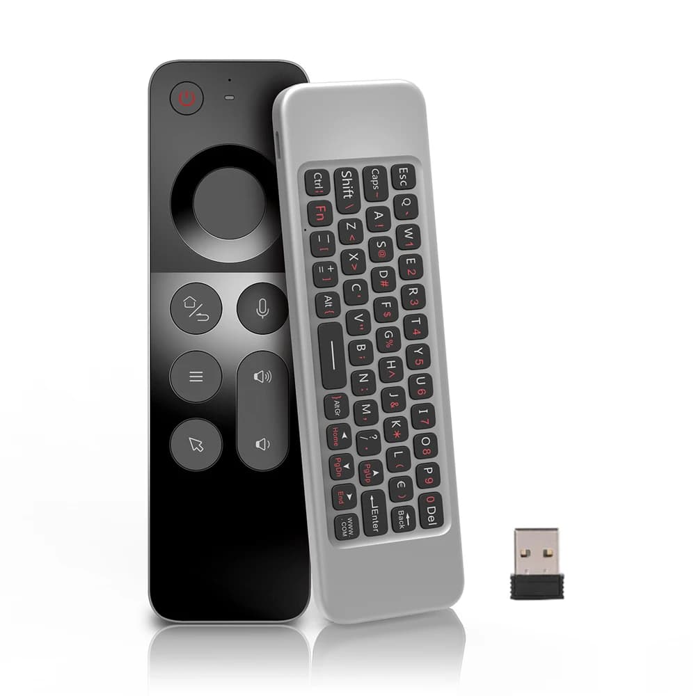 Per Mac OS W3 2.4G Wireless Voice Air Mouse telecomando Mini tastiera per Android TV BOX per Windows Linux giroscopio remoto