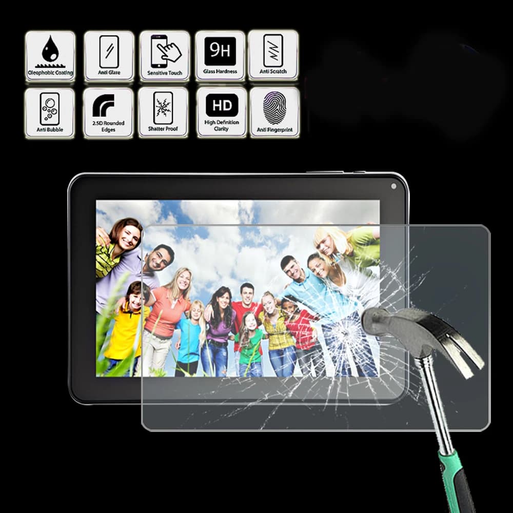 Per Xgody T93Q 9" - Copertura protettiva per schermo in vetro temperato per tablet Pellicola protettiva per schermo anti-impronte