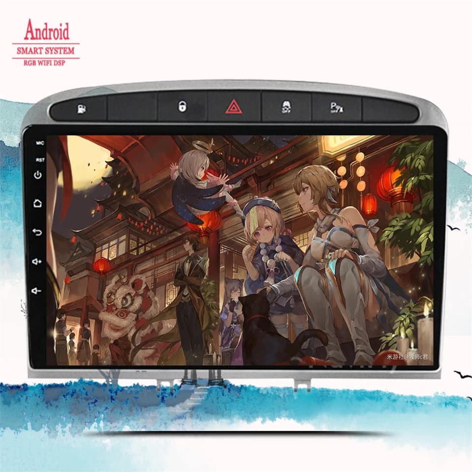 Autoradio Android 14 con 8GB RAM per Peugeot 308 308SW 2012-2016, GPS, Navigatore, Lettore DVD Multimediale e Registratore