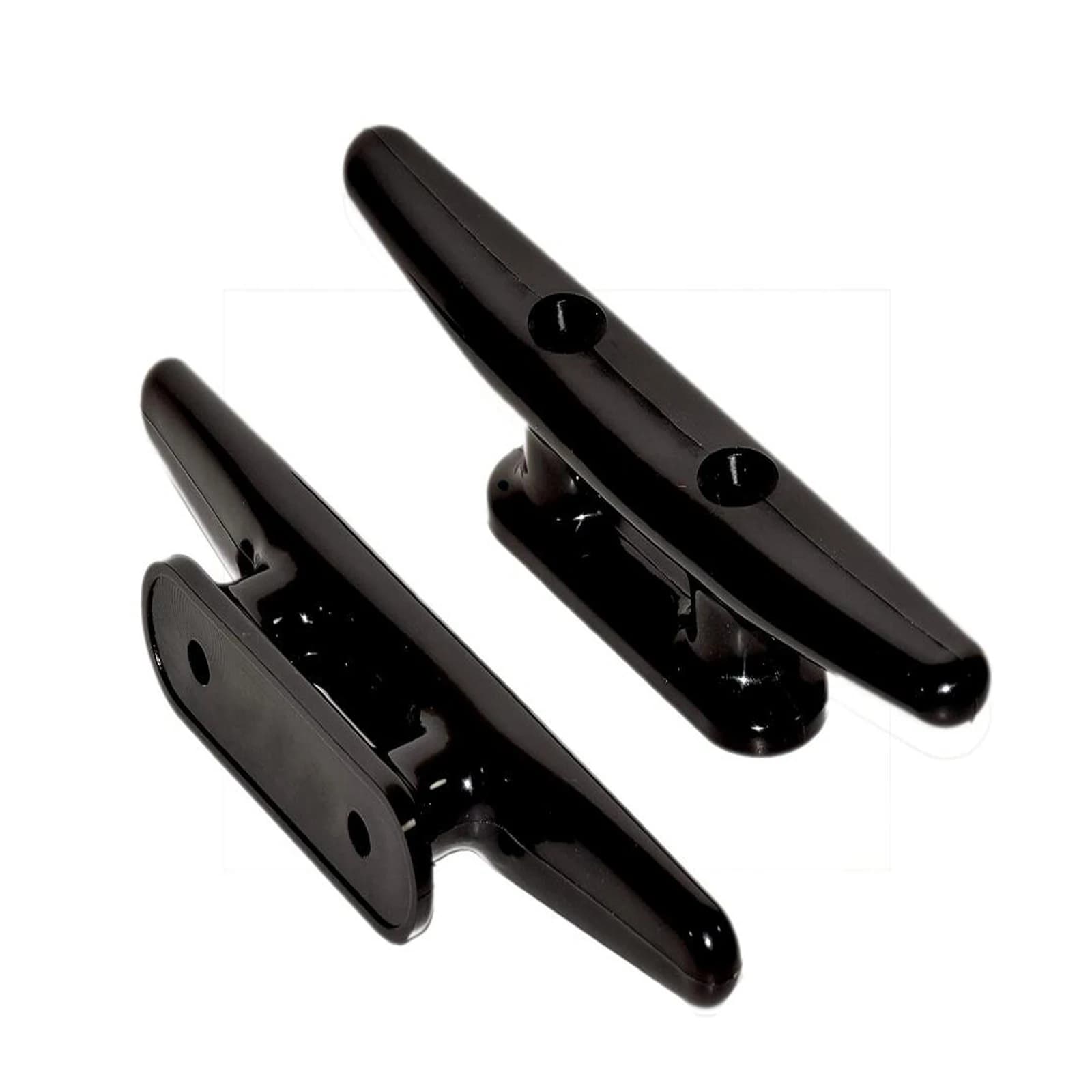 2PCS Marine Boat Black Nylon Deck Cleat 8"/200mm Rope Cleat Closed Base Boat Ties for Hardware Accessories