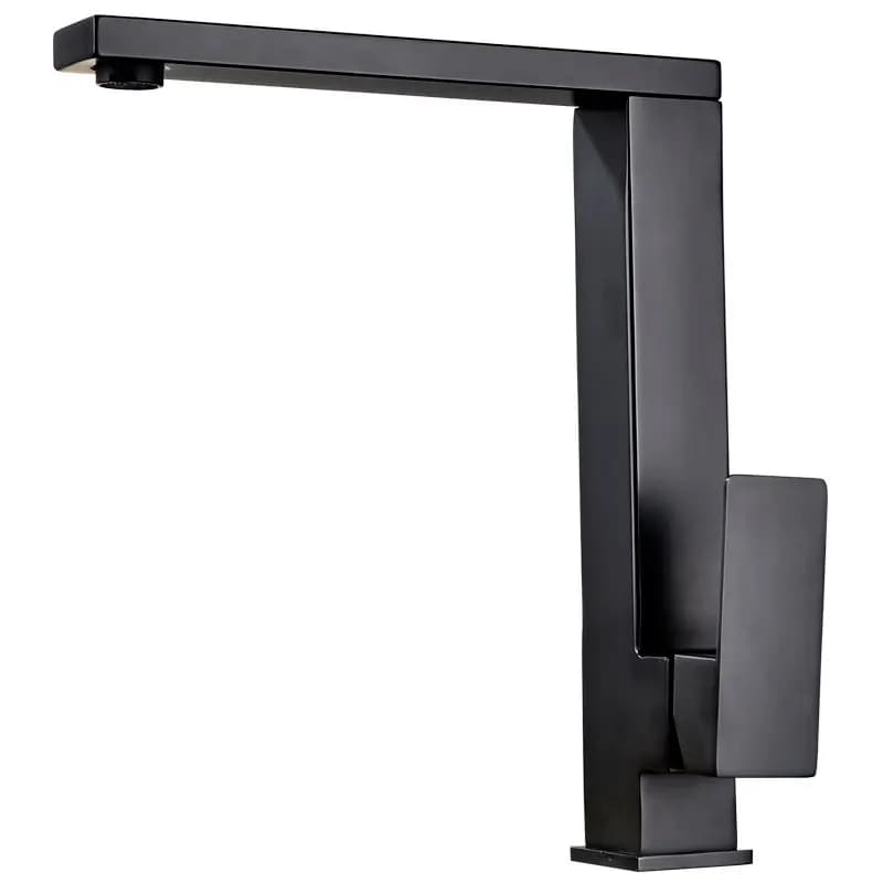 Kitchen Sink Faucet Square Rotation Basin Faucet Single Handle Hot And Cold 304Stainless Steel Mixer Tap