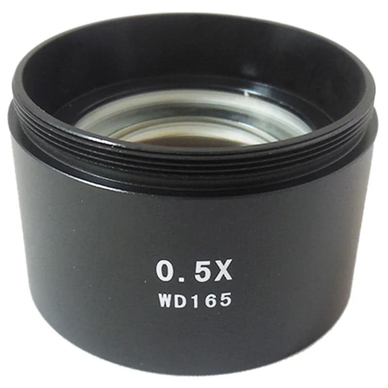 GTBL Wd165 0.5X microscopio Stereo obiettivo ausiliario lente Barlow con filettatura di montaggio da 1-7/8 pollici (M48Mm)