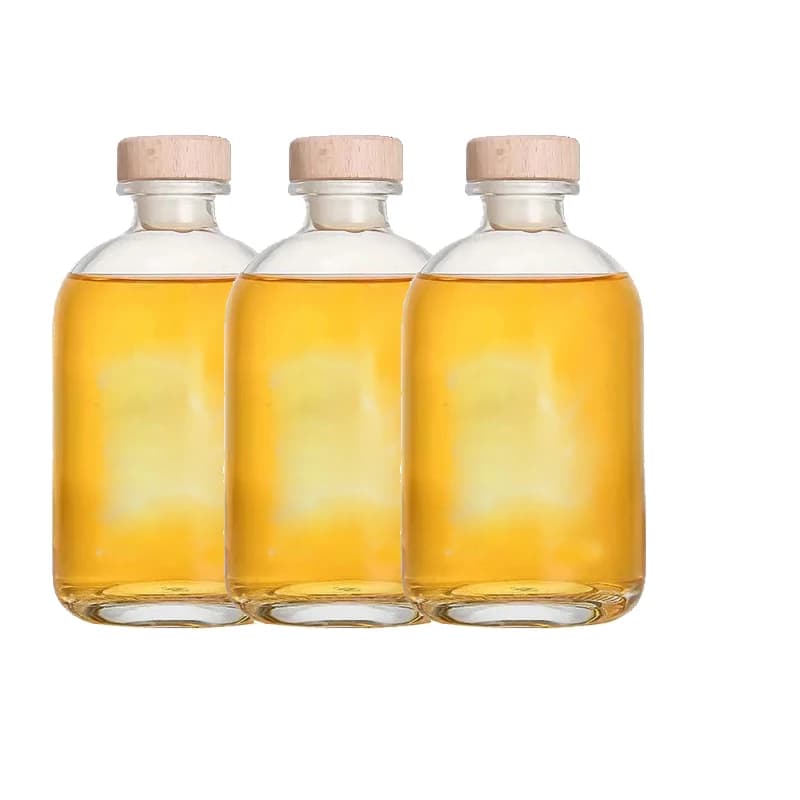 Tappo di sughero trasparente bottiglie di vetro vuote ermetiche per olio di Gin Sloe aceto birra vino Cider Soda Vodka e acqua
