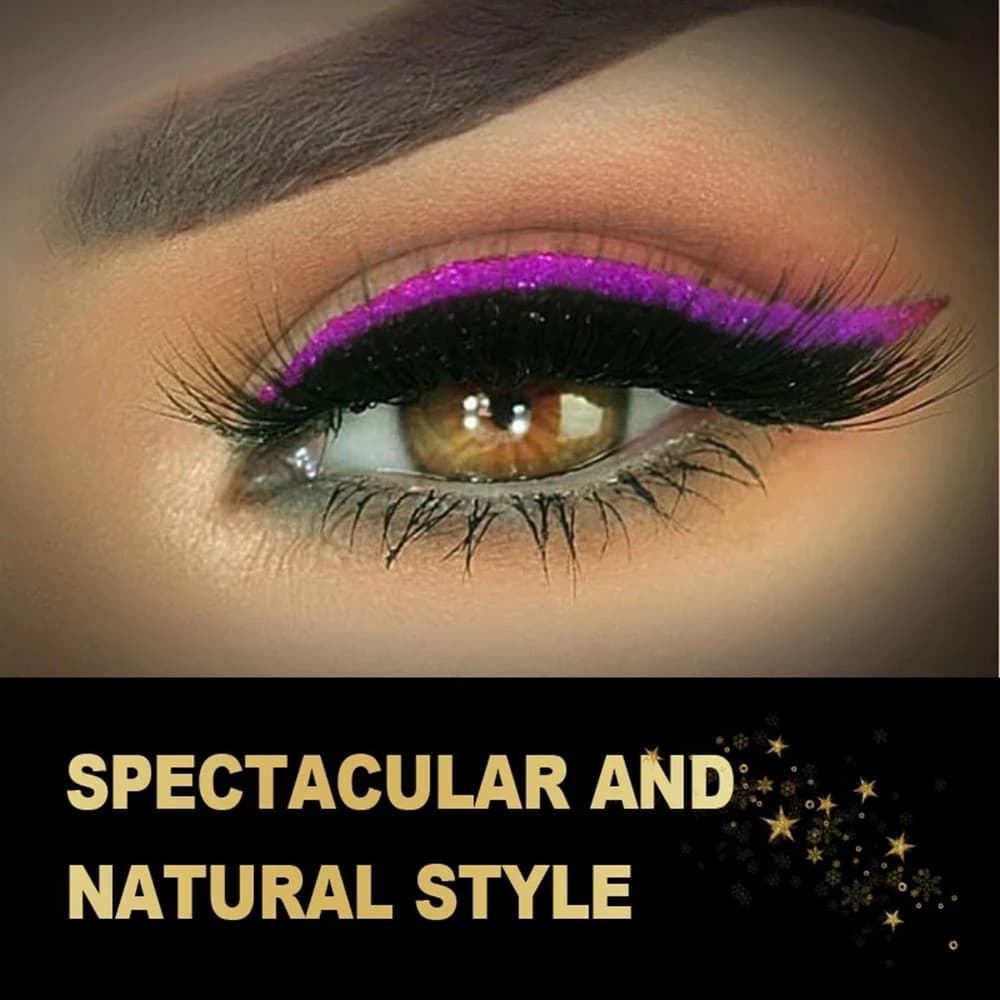 Reusable eyeliner and self-adhesive fake eyeliner, eyeliner 2 in 1, eyeliner and eyelash set, eyeliner sticker with eyeliner