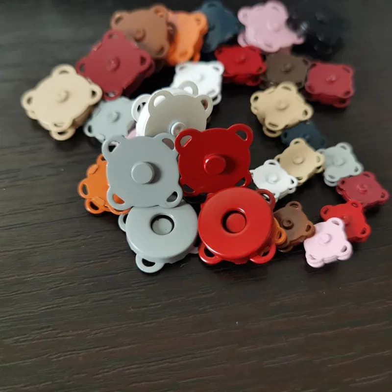 Bottone a scatto magnetico in metallo da cucire per borsa soprabito, accessori per abbigliamento, Scrapbooking, fai da te, 5 paia per lotto